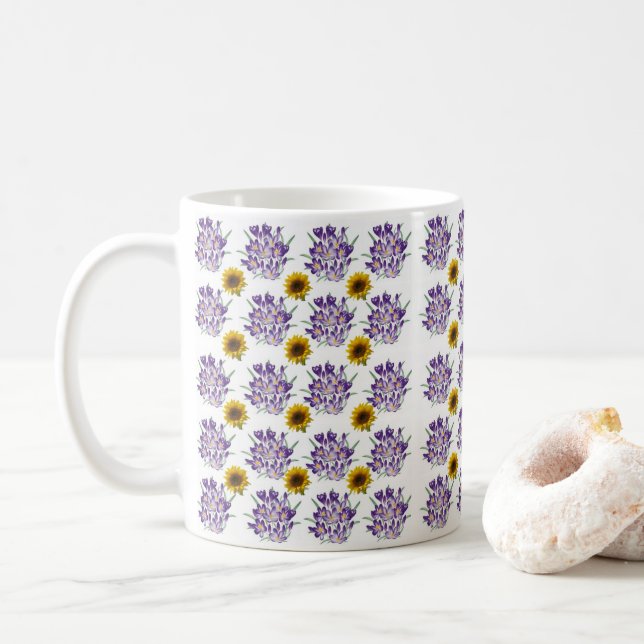 Sonnenblume-Tasse Kaffeetasse (Mit Donut)