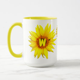 Sonnenblume-Tasse | Monogramm-Tasse und Personalis Tasse