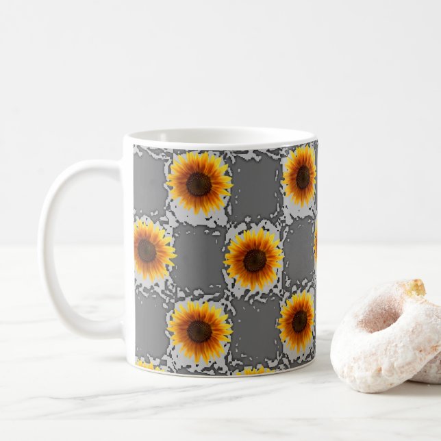 Sonnenblume-Tasse Tasse (Mit Donut)