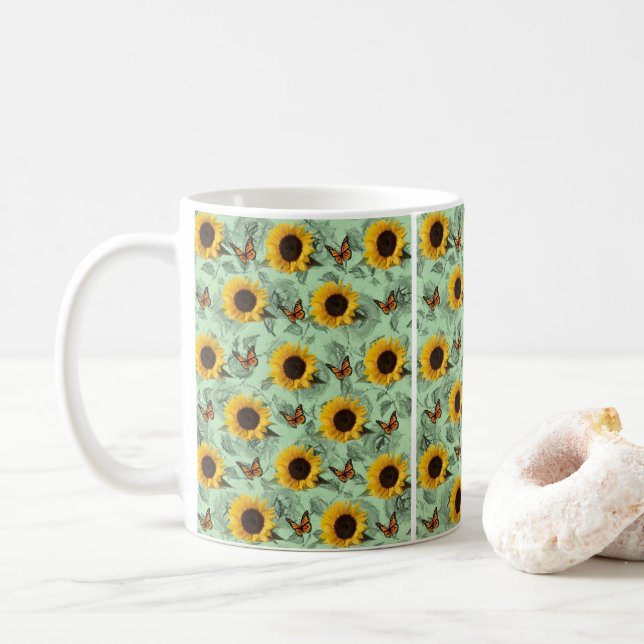 Sonnenblume-Tasse Tasse (Mit Donut)