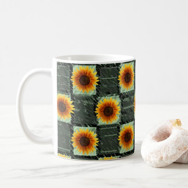 Sonnenblume-Tasse Tasse (Mit Donut)