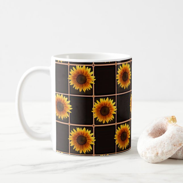 Sonnenblume-Tasse Tasse (Mit Donut)