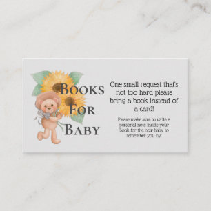 Sonnenblume Teddy Bear Babydusche Anfrage Begleitkarte