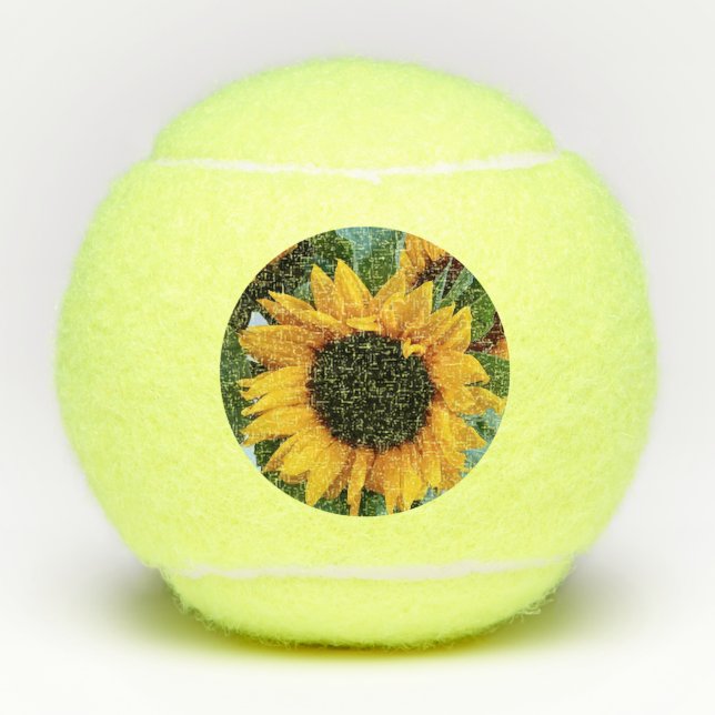 Sonnenblume Tennisbälle (Vorderseite)