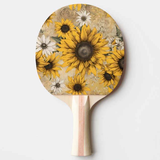 Sonnenblume Tischtennis Schläger (Vorderseite)