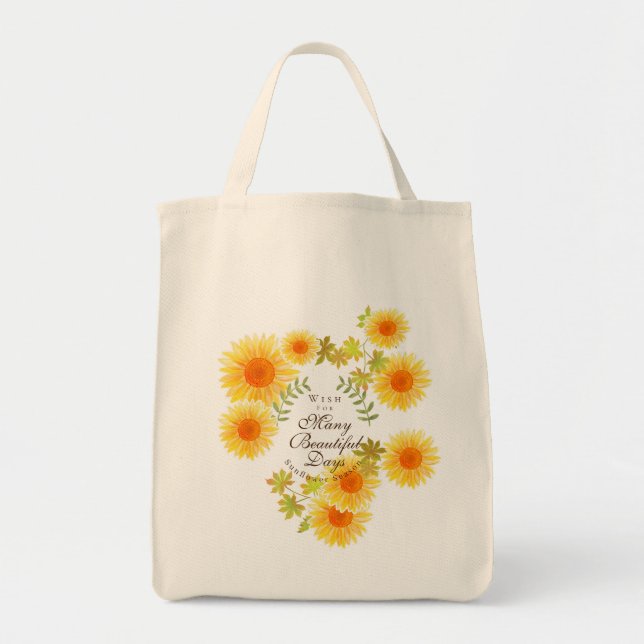 Sonnenblume Tragetasche (Vorne)