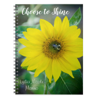 Sonnenblume-u. Bienen-Notizbuch (beschließen Sie Notizblock