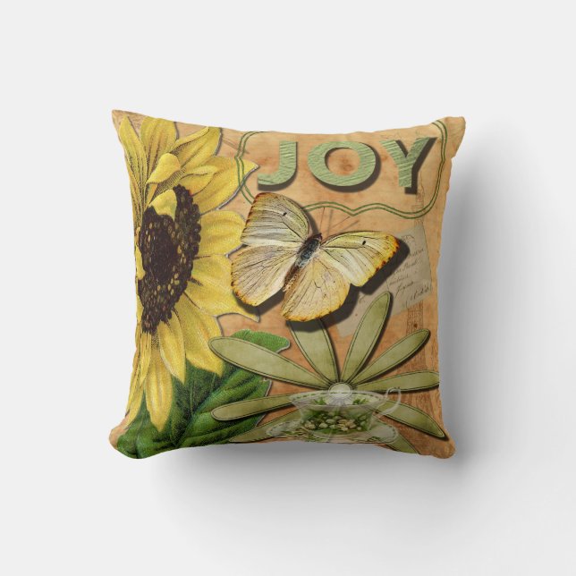 Sonnenblume u. Eiffelturm Kissen (Vorderseite)