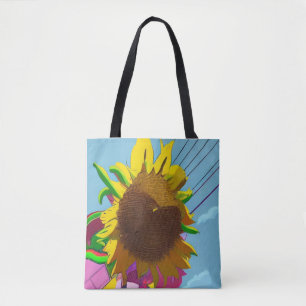 Sonnenblume - Überdrucktasche