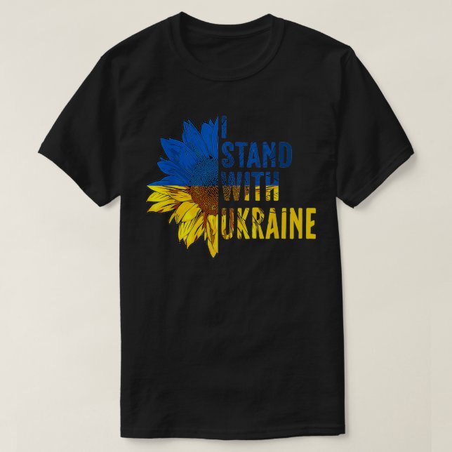 Sonnenblume Ukraine Fahne Frauen Shirts mit denen  (Design vorne)