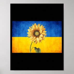 Sonnenblume Ukraine ukrainische Fahne Vintage Spit Poster