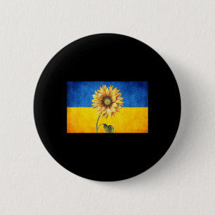 Sonnenblume Ukraine Ukrainische Flagge Vintage Sta Button