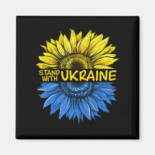 Sonnenblume Ukrainisch Ich stehe mit der Ukraine L Magnet