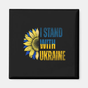Sonnenblume Ukrainische Flagge Ich stehe mit der U Magnet