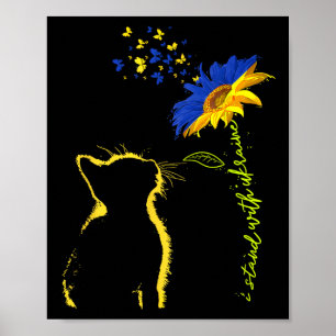 Sonnenblume Ukrainische Flagge Ich stehe mit der U Poster