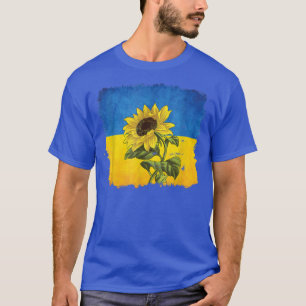 Sonnenblume Ukrainische Flagge Ich stehe mit Ukrai T-Shirt