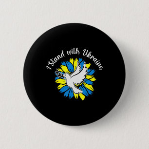 Sonnenblume ukrainische Flagge Taube Ukraine Ich s Button