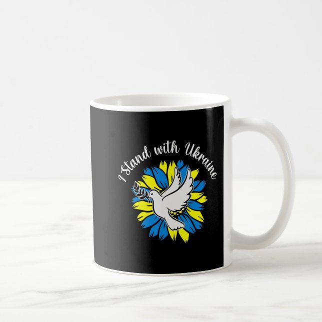 Sonnenblume ukrainische Flagge Taube Ukraine Ich s Kaffeetasse (Rechts)