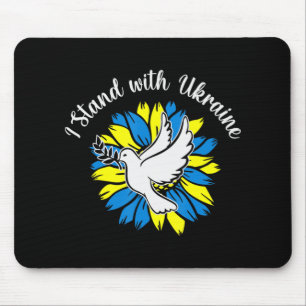 Sonnenblume ukrainische Flagge Taube Ukraine Ich s Mousepad