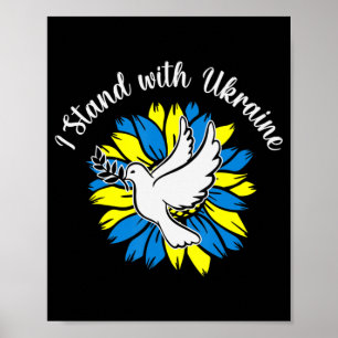 Sonnenblume ukrainische Flagge Taube Ukraine Ich s Poster