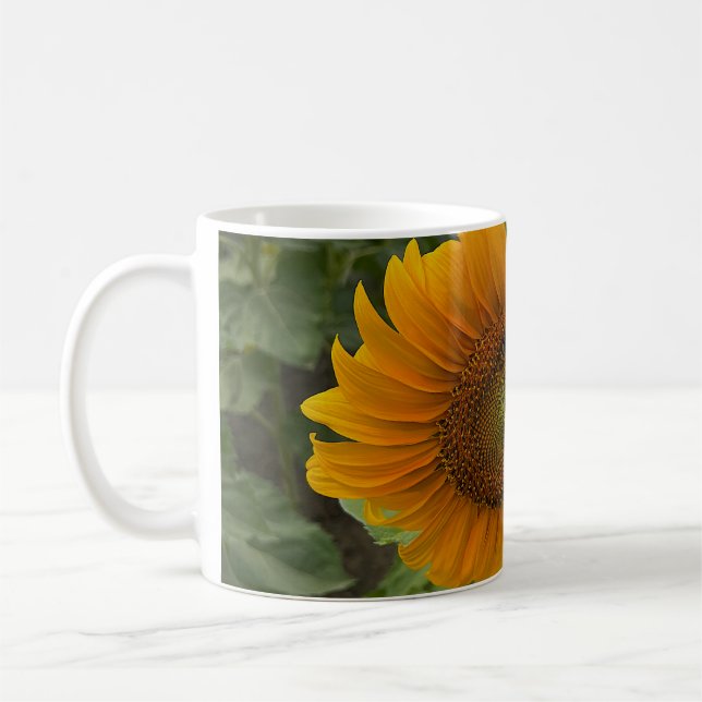 Sonnenblume und Biene Kaffeetasse (Links)