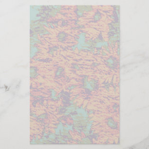 Sonnenblume- und Blatttarnungsmuster an Briefpapier