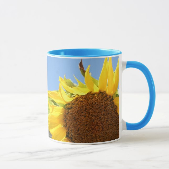Sonnenblume und blaue Himmel Tasse (Rechts)