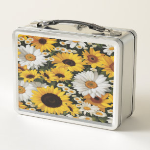 Sonnenblume und Daisy #050 - Metalldose Metall Brotdose