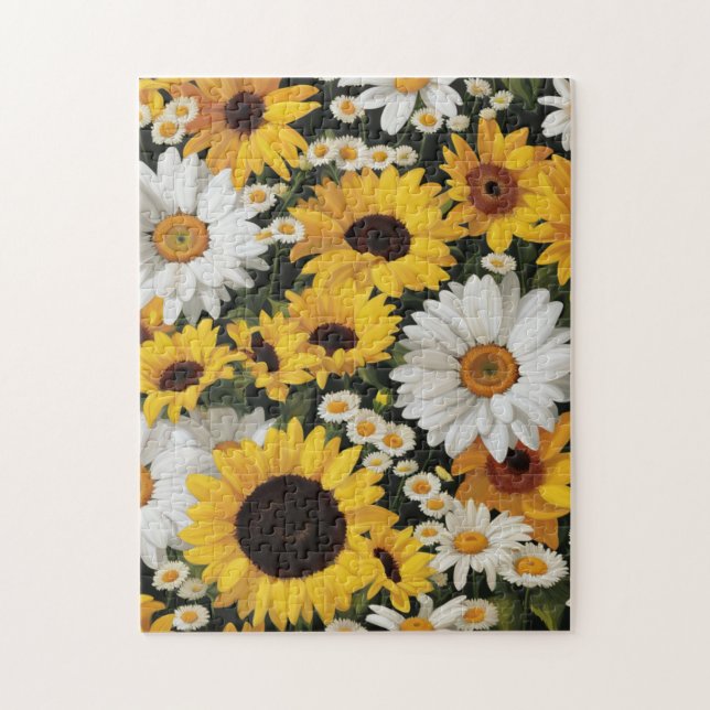 Sonnenblume und Daisy #050 - Puzzle (Vertikal)