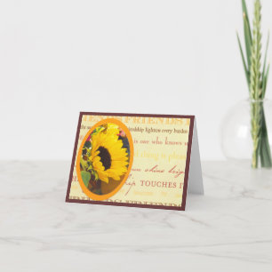 Sonnenblume und Freunde Notecard Karte