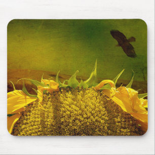 Sonnenblume und Hawk Mousepad