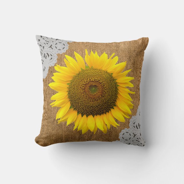 Sonnenblume-und Kissen (Vorderseite)