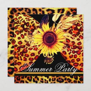 SONNENBLUME UND LEOPARD PUR BOW SOMMER GARDEN PART EINLADUNG
