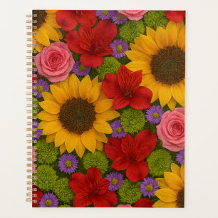 Sonnenblume und Rose Planer