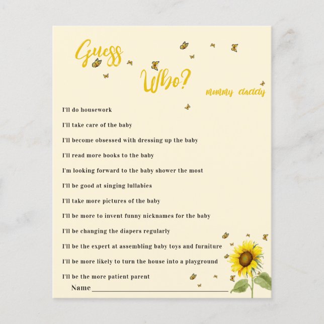 Sonnenblume und Schmetterlingswaage - Raten Sie ma (Vorderseite)