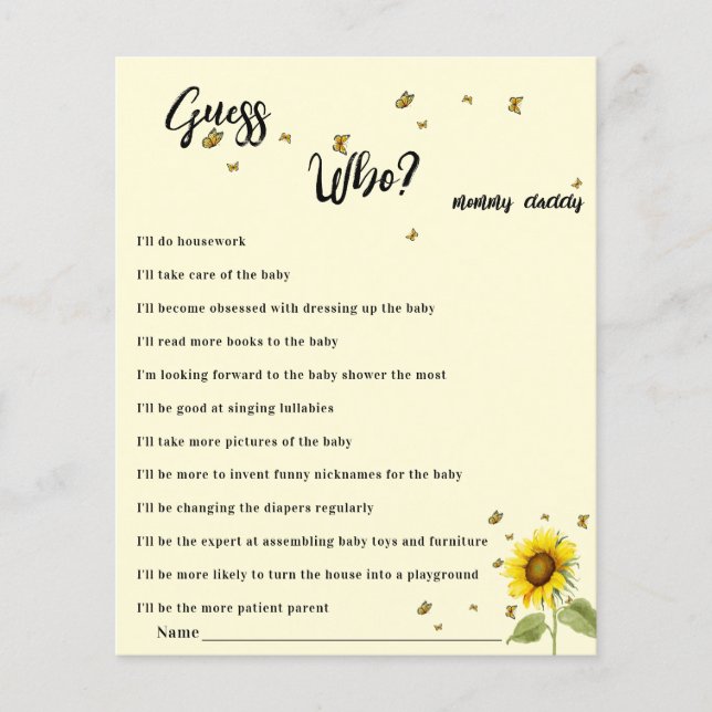 Sonnenblume und Schmetterlingswaage - Raten Sie ma (Vorderseite)