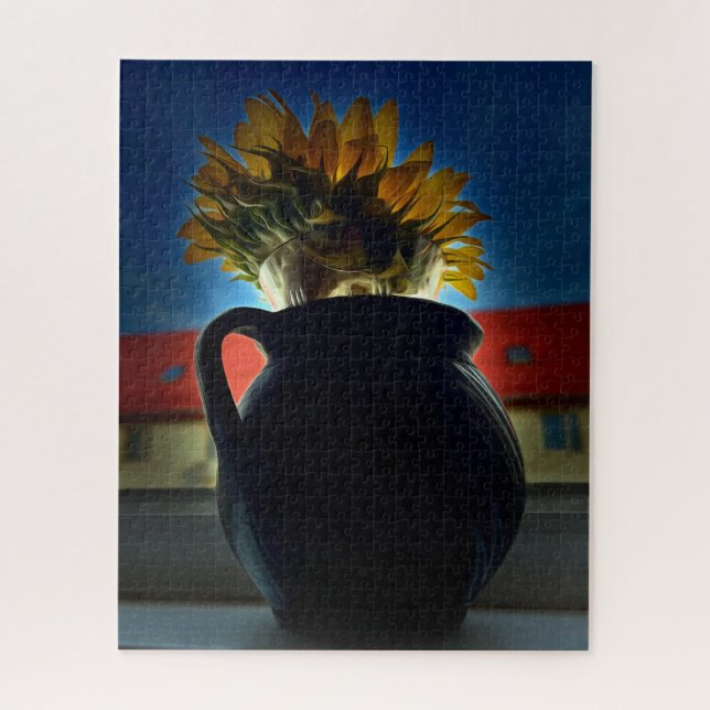 Sonnenblume Vase Puzzle (Vertikal)