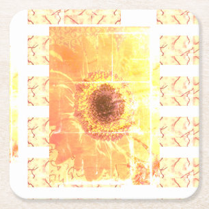 Sonnenblume Vendredi Rechteckiger Pappuntersetzer