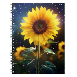 Sonnenblume verzaubert notizblock