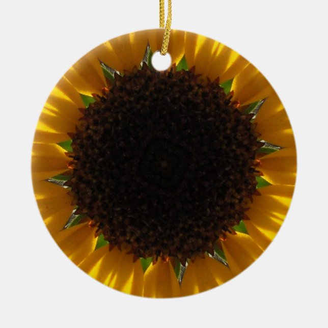 Sonnenblume-Verzierung Keramikornament (Vorne)