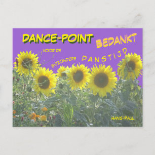 Sonnenblume Vielen Dank Postcard Postkarte