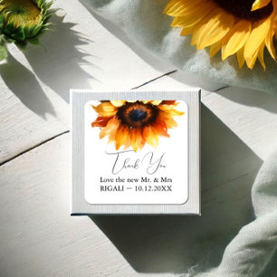 Sonnenblume Vielen Dank Stickers