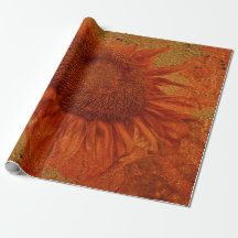 Sonnenblume Vintag Orange Gold Textur Decoupage