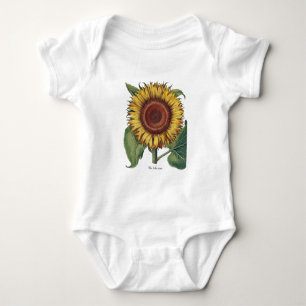 Sonnenblume Vintage Damast Blumenkunst Baby Strampler