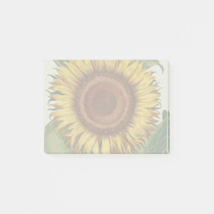 Sonnenblume Vintage Damast Blumenkunst Post-it Klebezettel