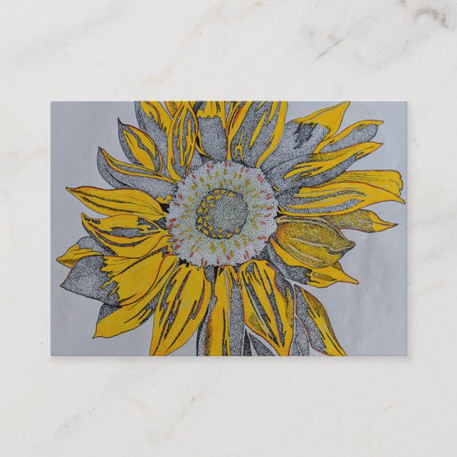 Sonnenblume-Visitenkarten, Sonnenblume entwarfen Visitenkarte (Vorderseite)