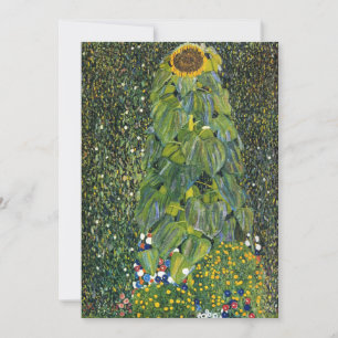 Sonnenblume von Gustav Klimt Dankeskarte
