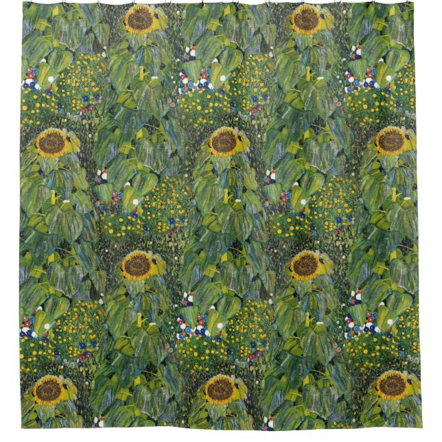 Sonnenblume von Gustav Klimt Duschvorhang (Vorderseite)
