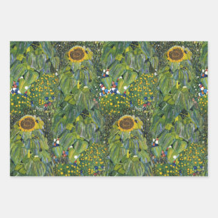 Sonnenblume von Gustav Klimt Geschenkpapier Set