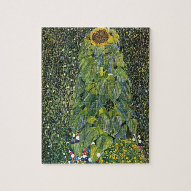 Sonnenblume von Gustav Klimt Puzzle (Vertikal)